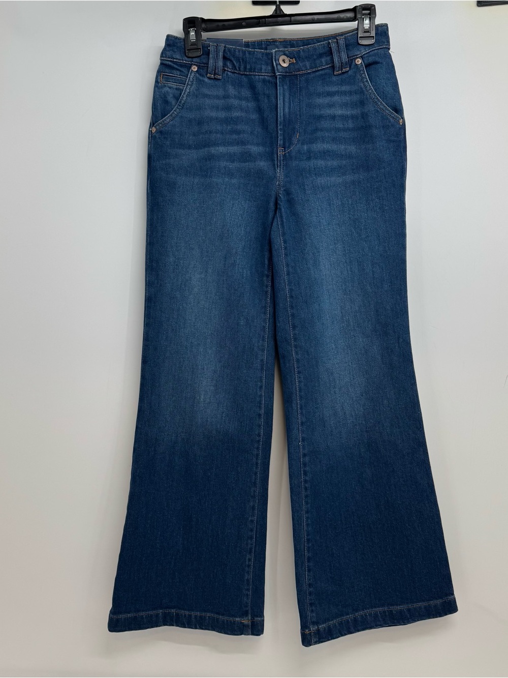 NEW J.Jill High Rise Wide Leg Jeans Sz 2P Classic Dark Wash Denim Timeless Style - Picture 3 of 16